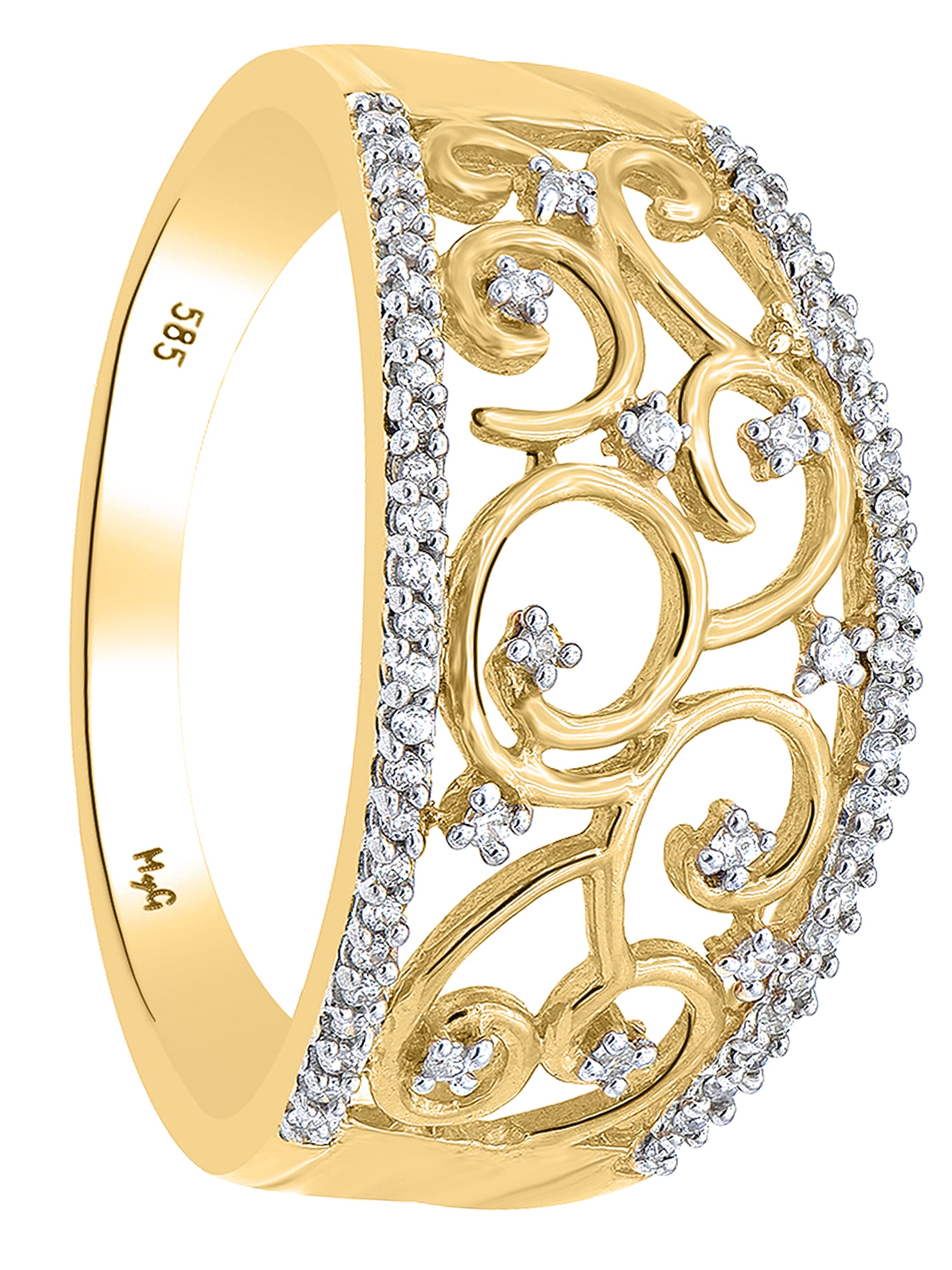 Mirella - Ring mit Diamanten 585 Gelbgold - 0,17ct. - Größe 62