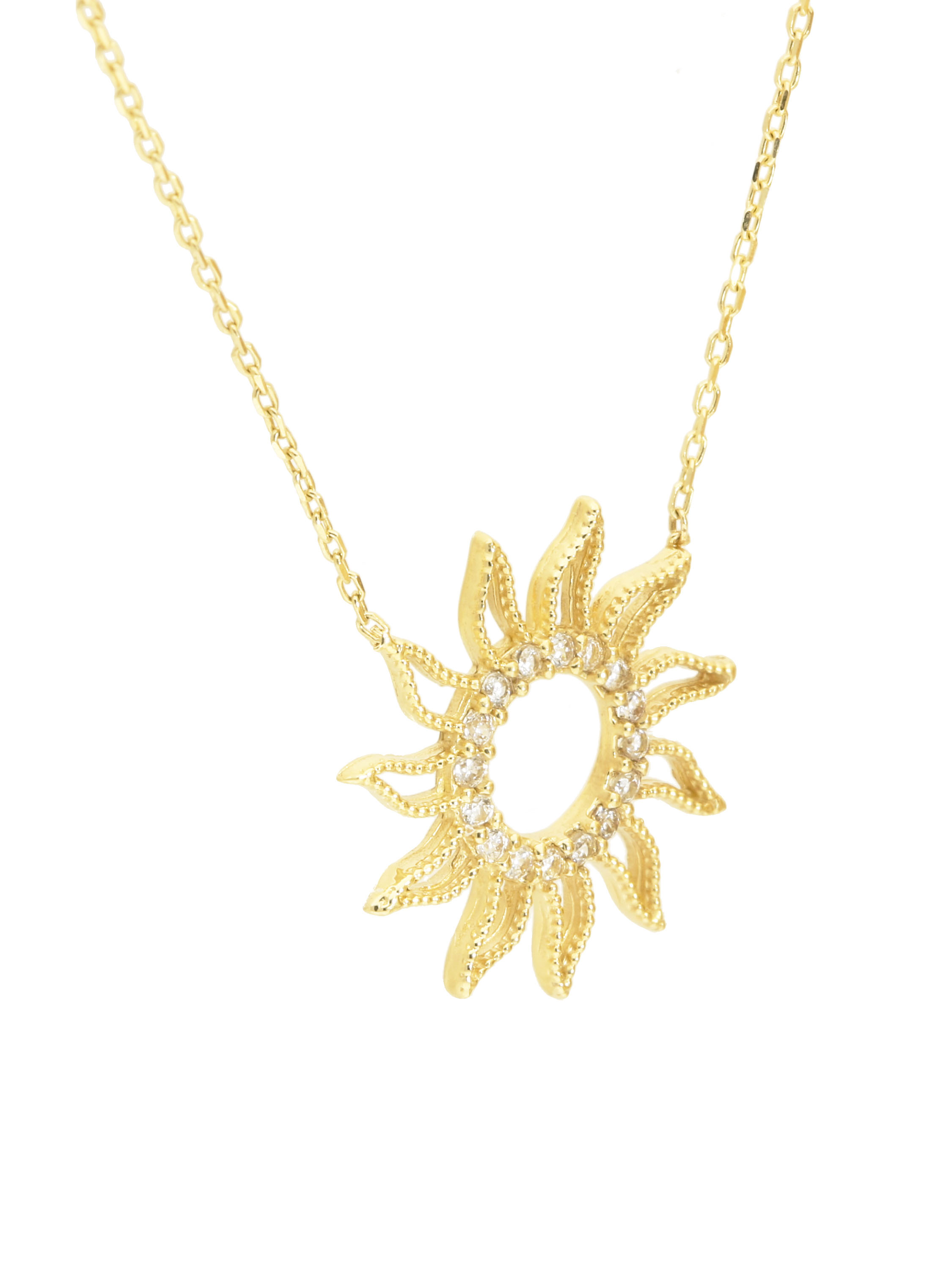 Twinkle - Damen Kette mit Anhänger Gold 375 Sonne